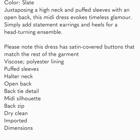 Open back midi dress Satin color - Picture 6 of 6